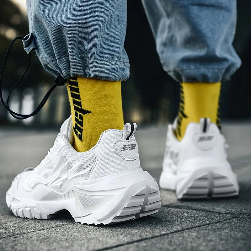 Unisex Running Shoes for Daily Jogging | Lightweight, Breathable Air Mesh, Buckle Strap, Durable Rubber Sole, Stability Support (Beige 47) - | Zavonix