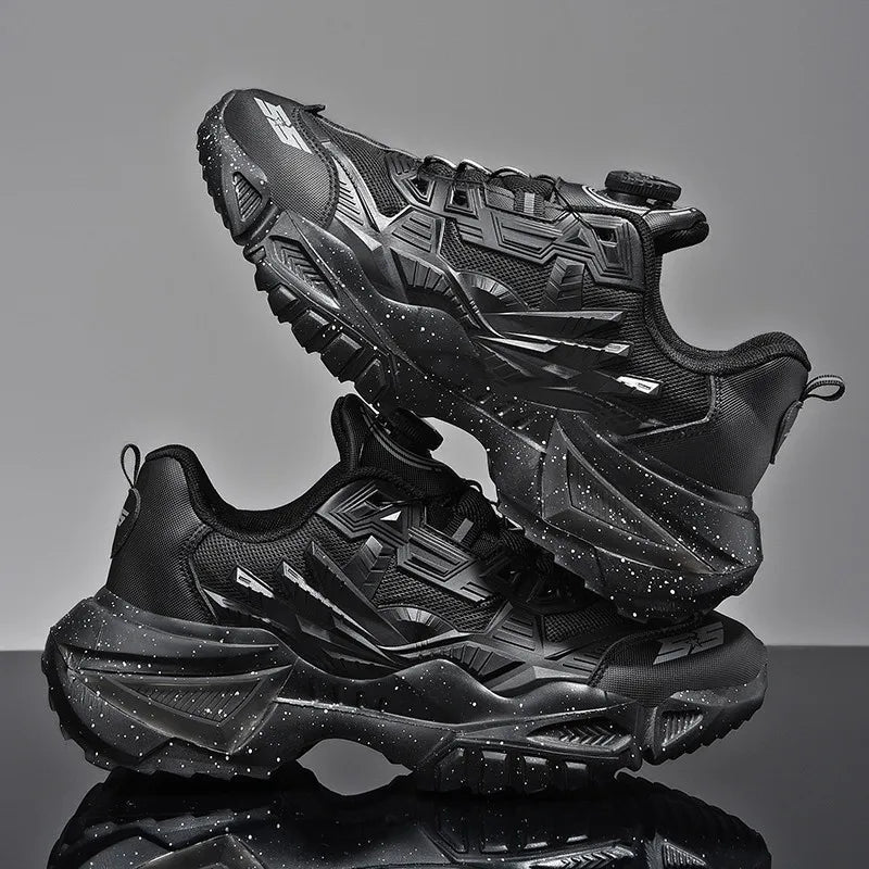 Unisex Running Shoes for Daily Jogging | Lightweight, Breathable Air Mesh, Buckle Strap, Durable Rubber Sole, Stability Support (Black 47) - | Zavonix