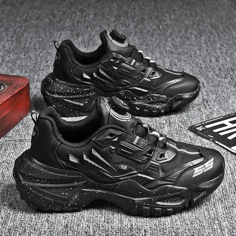 Unisex Running Shoes for Daily Jogging | Lightweight, Breathable Air Mesh, Buckle Strap, Durable Rubber Sole, Stability Support (Black 47) - | Zavonix