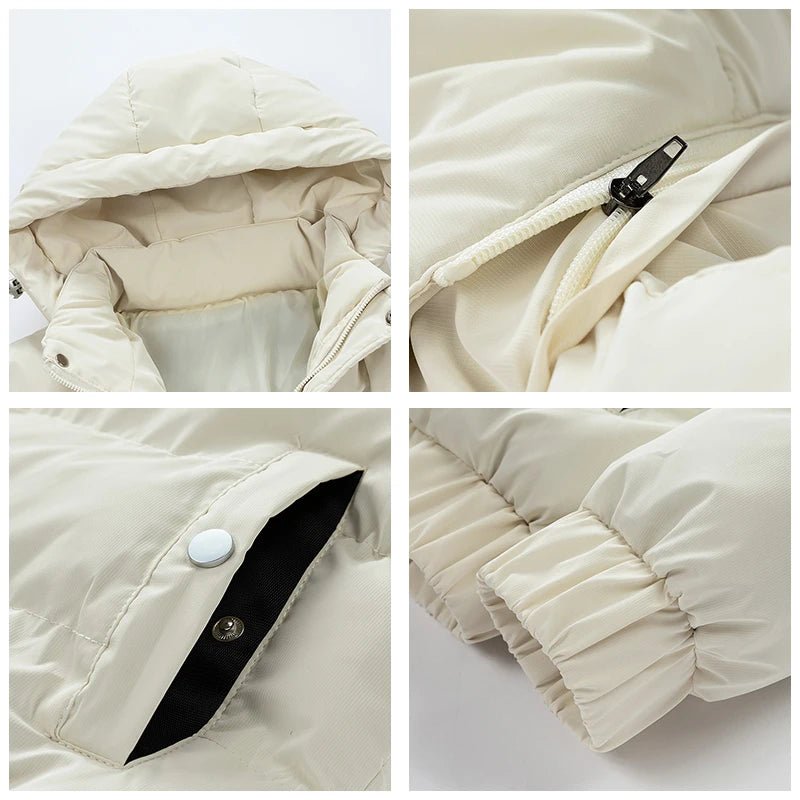 Talenis — Wind - Resistant Puffer Coat with Removable Hood (Beige XS) - | Zavonix