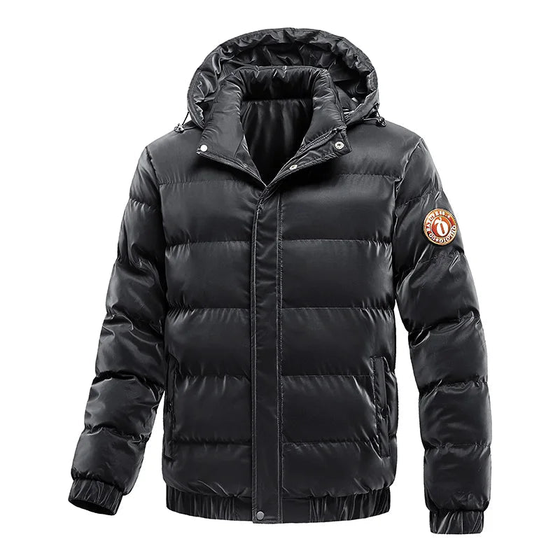 Talenis — Wind - Resistant Puffer Coat with Removable Hood (Black XS) - | Zavonix
