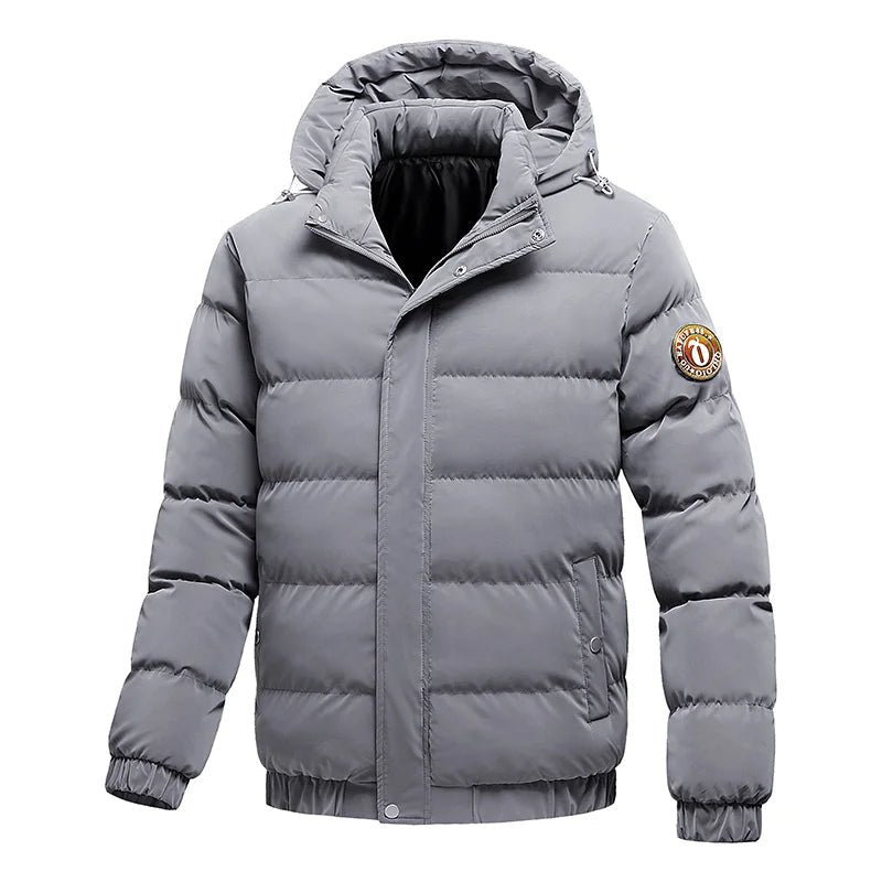 Talenis — Wind - Resistant Puffer Coat with Removable Hood (Gray XS) - | Zavonix