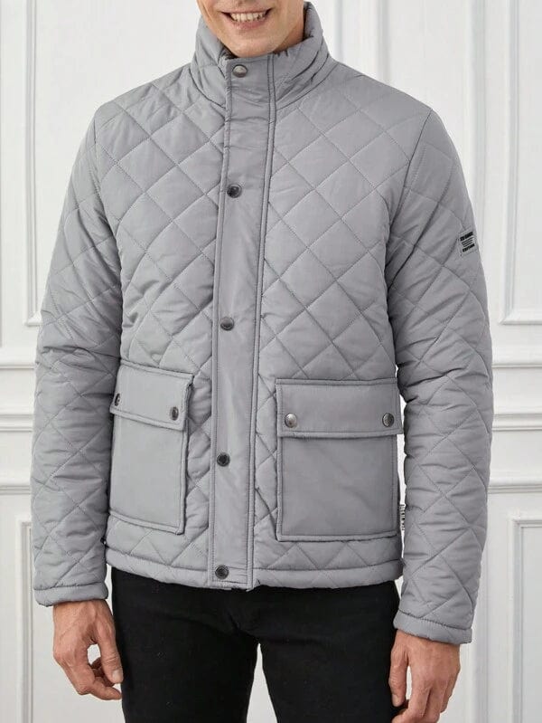Talon Men's Winter Jacket | Quilted Fabric, High Collar, Versatile 5