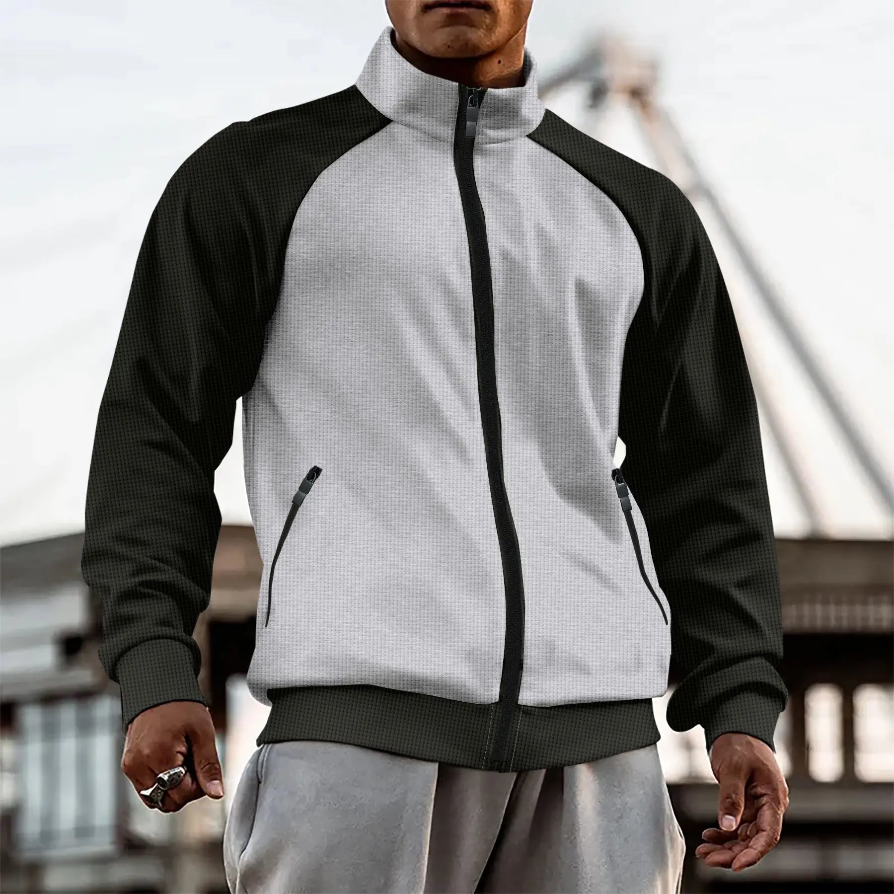 "Titan Sprint" Zip - Up Jacket (White S) - Jacket | Zavonix