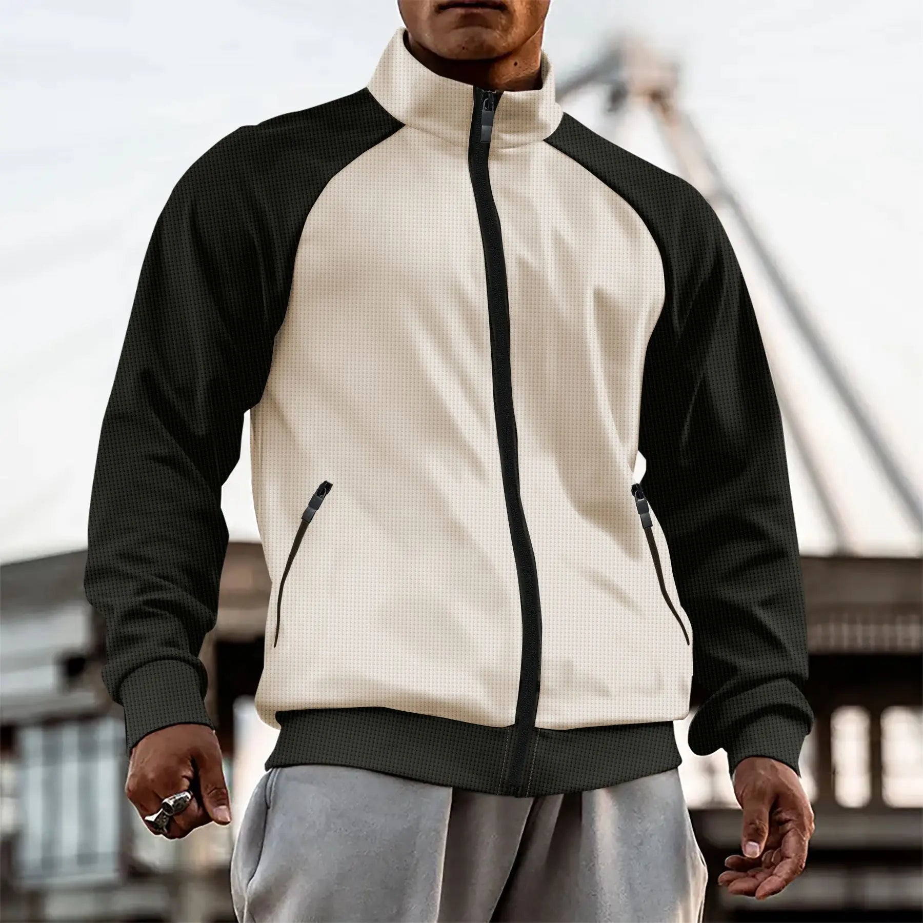 "Titan Sprint" Zip - Up Jacket (White S) - Jacket | Zavonix