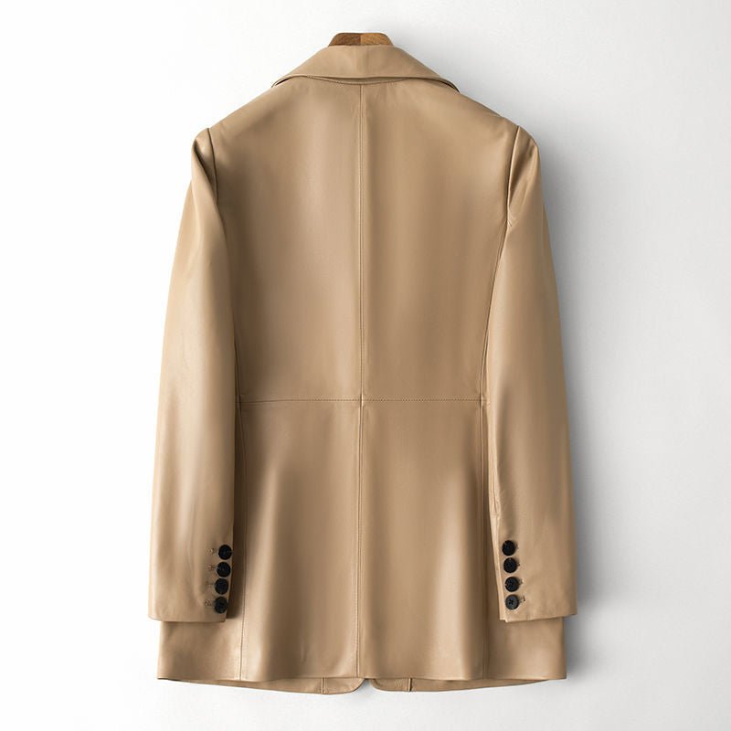 TARA™ LAMBSKIN LEATHER BLAZER (XS ) - | Zavonix