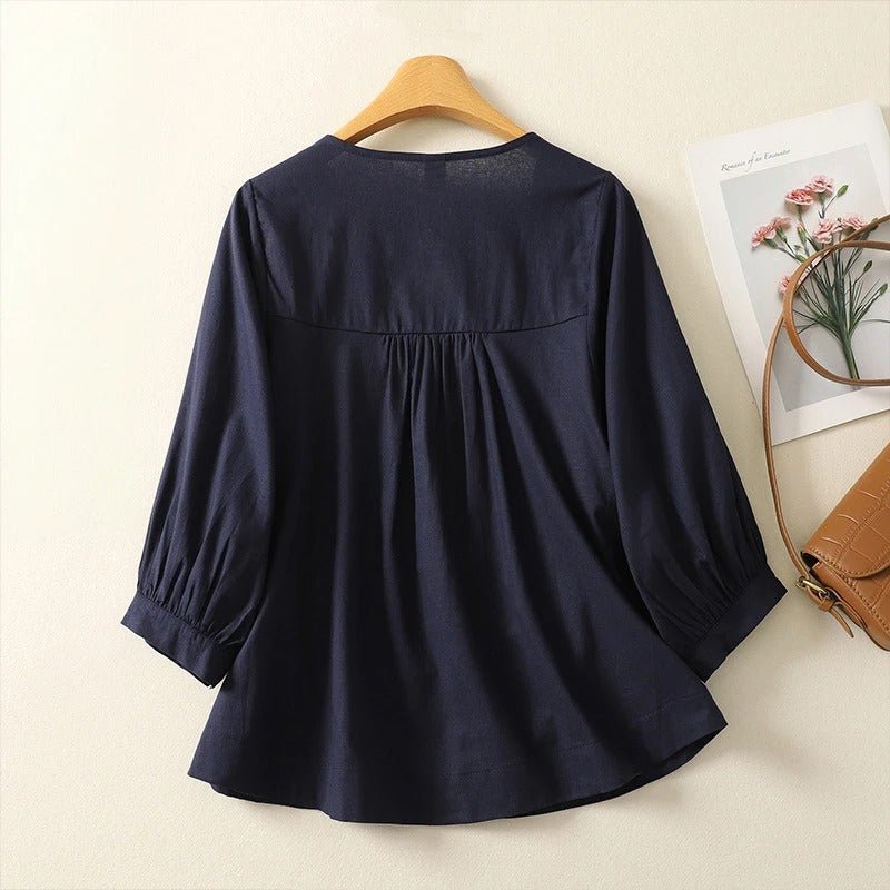 Timeless Elegance Blouse™ — Stay Cool and Captivate Every Room with Vintage Grace - Zavonix