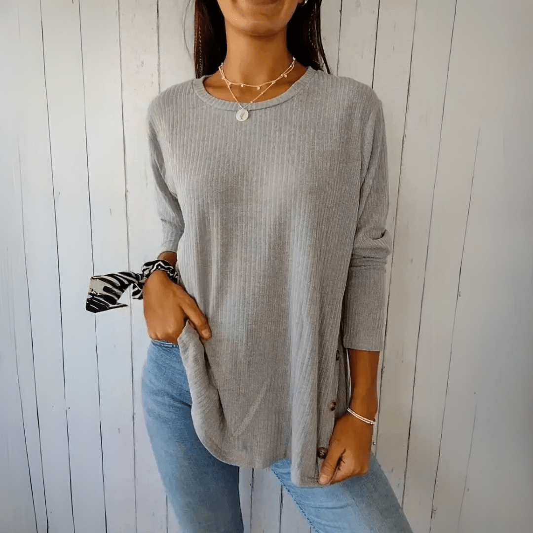 Women's Button-Down Shirt Long Sleeve Round Neck Casual Fit | Smart Casual Office Wear 4