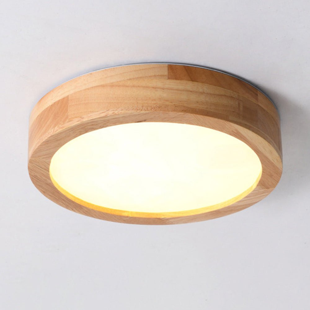 Wooden LED Flush Mount Ceiling Light – Elegant Design for Home Illumination, Energy-Efficient, Space-Saving Fixture 10