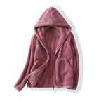 Cozy Fleece-Lined Hoodie with Hood and Pockets for Warmth