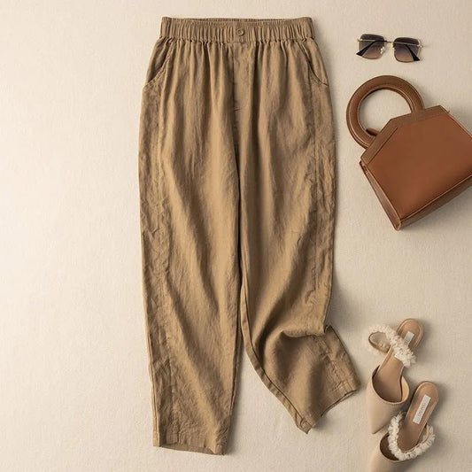 Lioren Linen Pants — Breathable Tailored Trousers with Soft Comfort