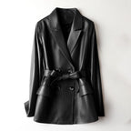Eli Women's Leather Coat | Authentic Bovine, Artistic Design