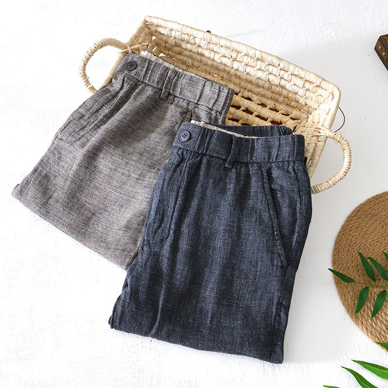 Toren — Breathable Linen Pants with Relaxed Fit and Elastic Waistband