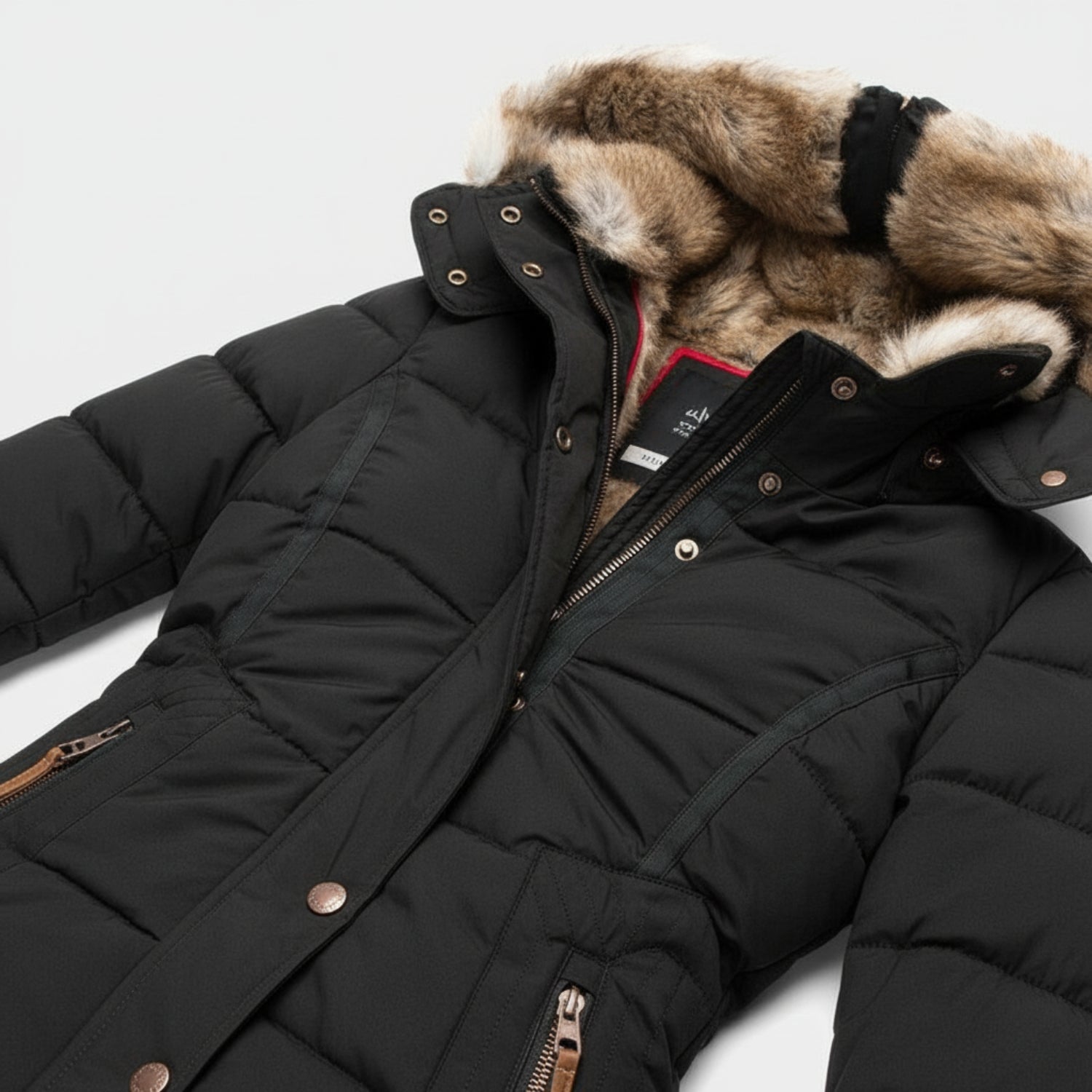 Liora Winter Parka — Women’s Insulated Quilted Jacket with Faux Fur Hood