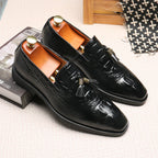 Milo Men's Slip-On Loafers | Croc-Pattern Leather