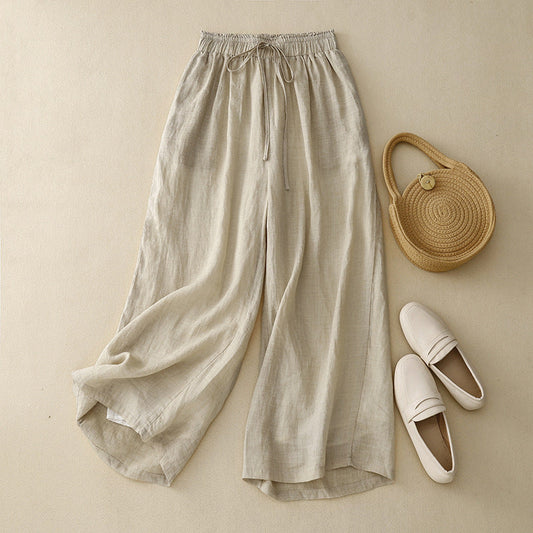 Linora — Lightweight Linen Blend Pants with Relaxed Fit