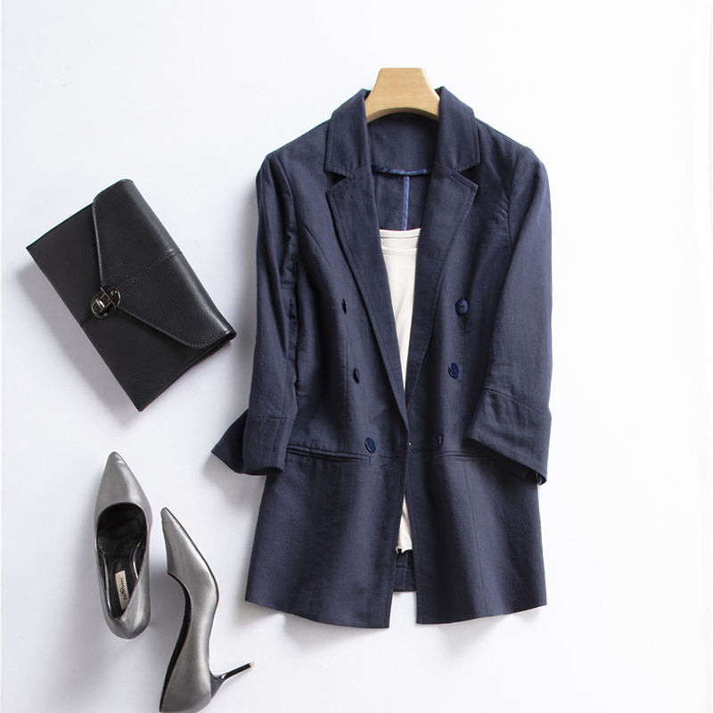 Lightweight Tailored Linen Blazer for Warm Weather Elegance