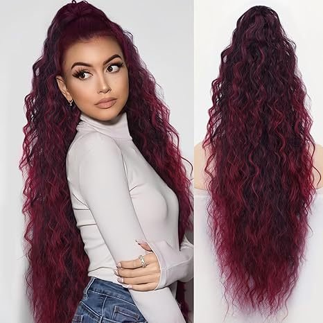 1+1 FREE | VeloLux Hair Enhancer™ — Instantly More Confidence with Full, Salon - Perfect Hair (Burgundy ) - Beauty & Health | Zavonix