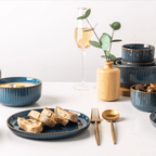 12-Piece Ceramic Dinnerware Set with Unique Hand-Stained Finish – Elegant and Durable 7