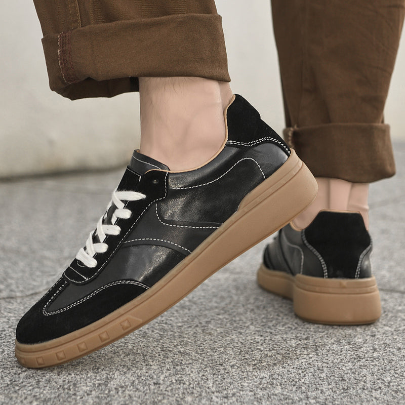 Stevano — Genuine Leather Sneakers with Cushioned Sole