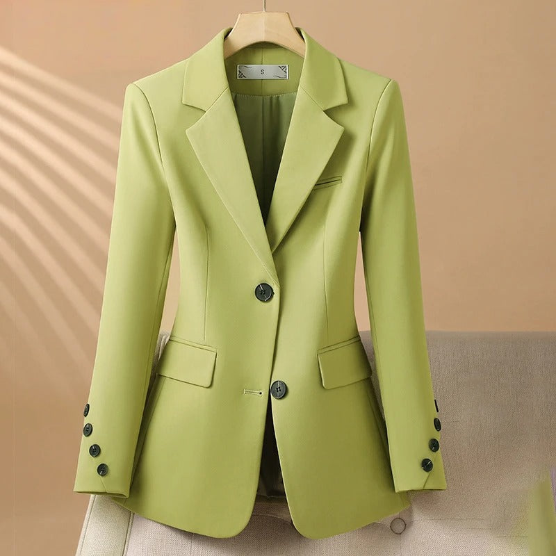 Tailored Women's Blazer in Dusty Rose with Sculpted Silhouette