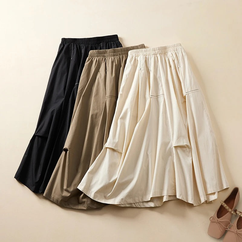 Norlaa — Linen-Cotton Sculpted Volume Skirt for Comfort