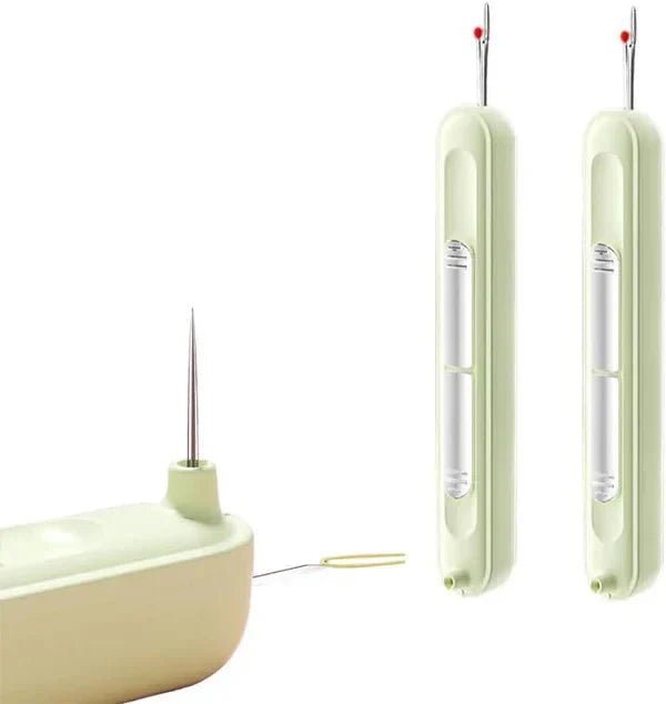 2 - in - 1 sewing gadget – Practical needle threader and seam ripper (Green ) - | Zavonix
