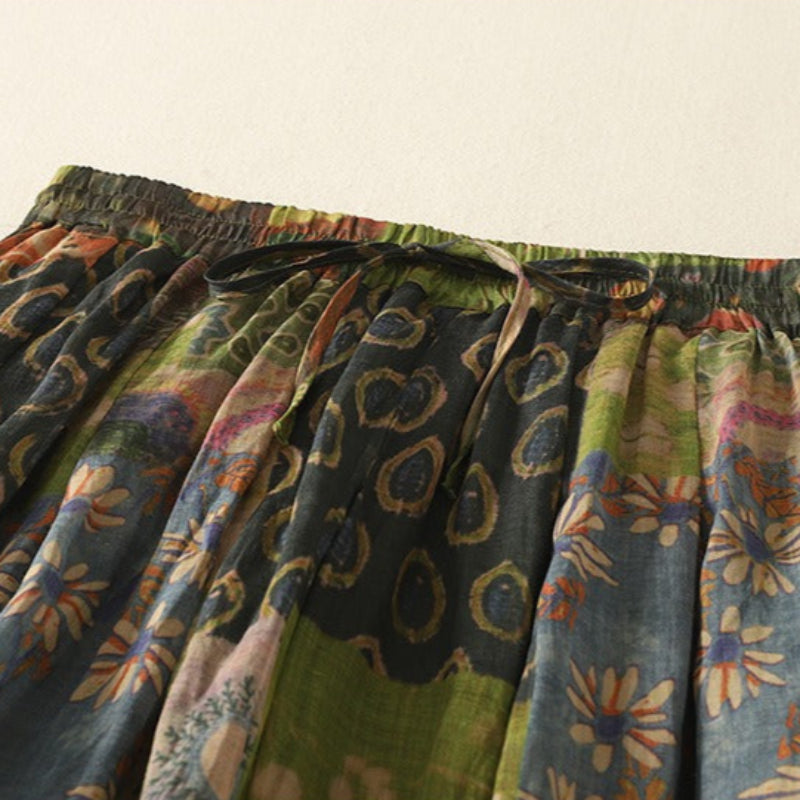 Liora — Lightweight Linen Skirt with Elastic Waistband