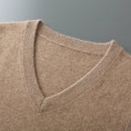 Elara — Tailored 100% Cashmere V-Neck Vest for Soft Warmth
