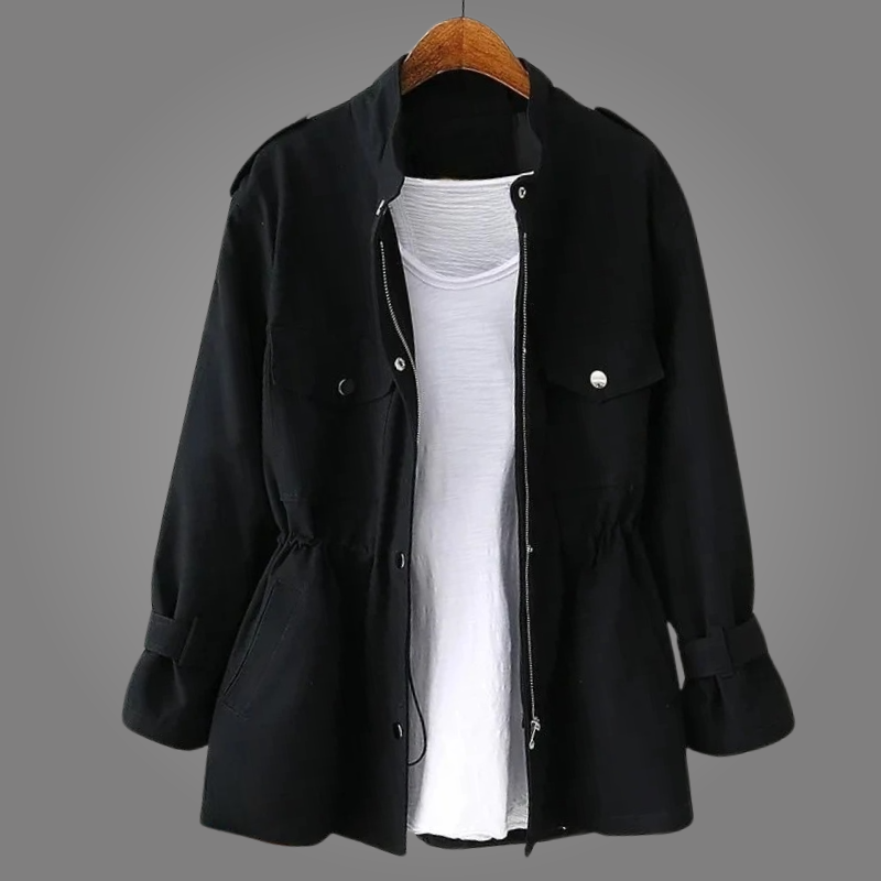 Water-Repellent Waxed Cotton Jacket for Durable Rain Protection