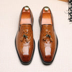 Milo Men's Slip-On Loafers | Croc-Pattern Leather
