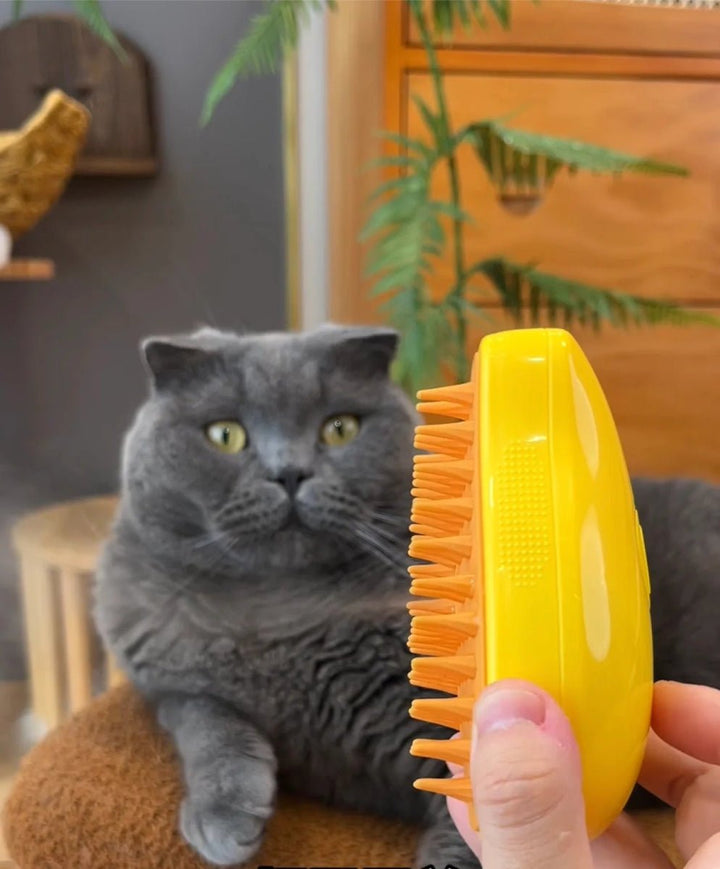 3-in-1 Pet Grooming Comb with Steam Spray for Shedding Control