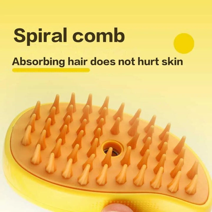3-in-1 Pet Grooming Comb with Steam Spray for Shedding Control
