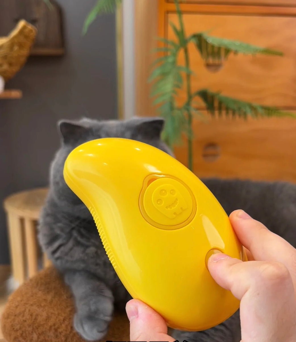 3-in-1 Pet Grooming Comb with Steam Spray for Shedding Control