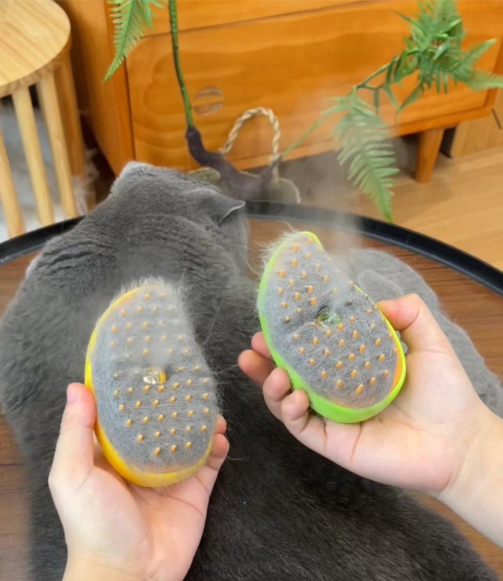 3-in-1 Pet Grooming Comb with Steam Spray for Shedding Control