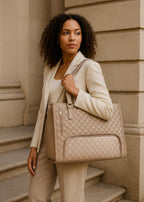 3 - in - 1 Quilted Shoulder Bag (Khaki ) - Torba | Zavonix