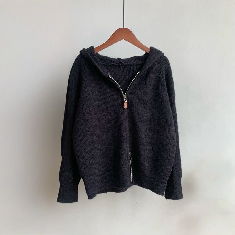 Ely Women's Hooded Sweater | Premium Fiber Zip-Up Design