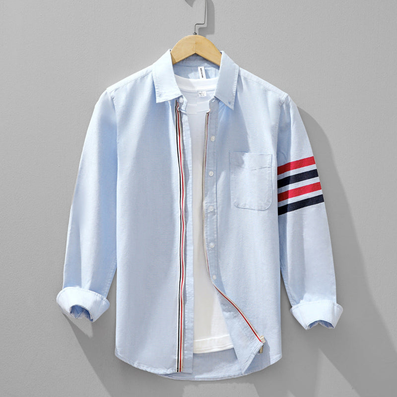 Elyric Stripe Linen Shirt — Lightweight Breathable Lean Fit Shirt