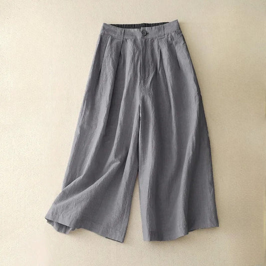 Elowen — Pleated Linen Trousers with Lightweight Comfort