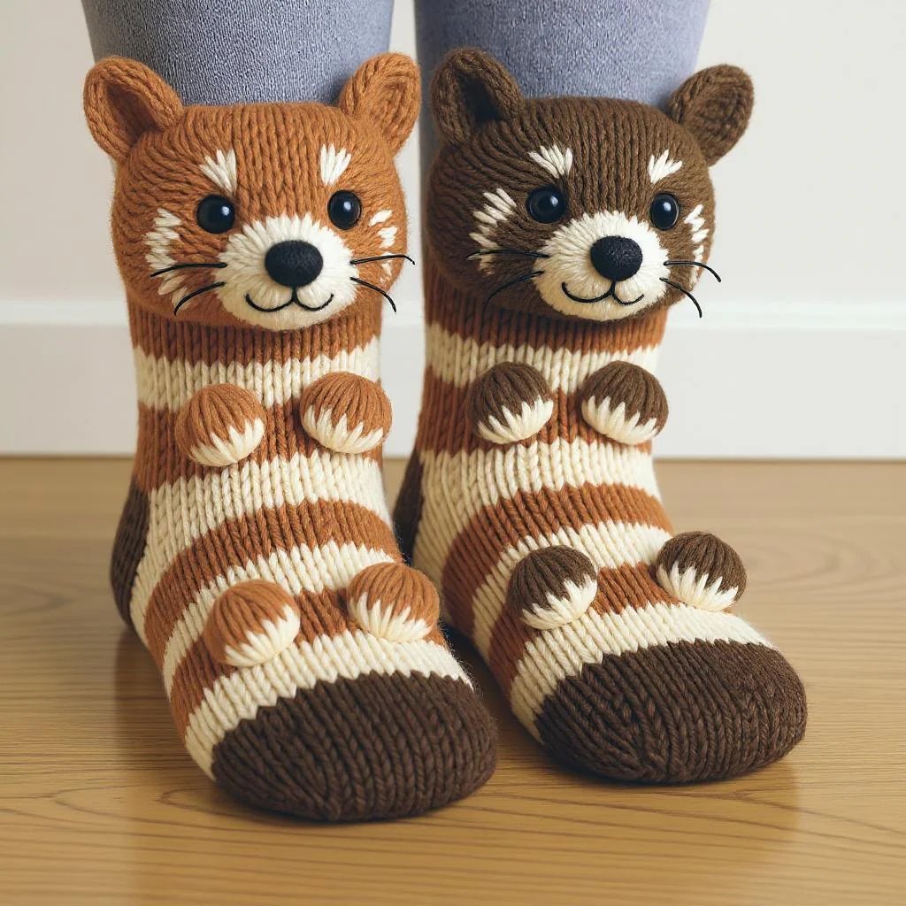 3D Knit Animal Socks - Cozy, Durable Comfort with Unique Designs 3