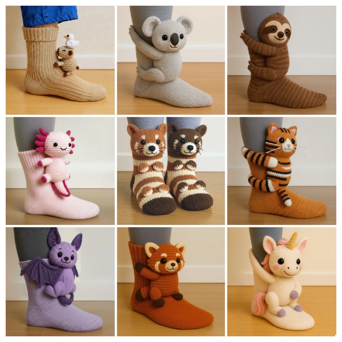 3D Knit Animal Socks - Cozy, Durable Comfort with Unique Designs 1