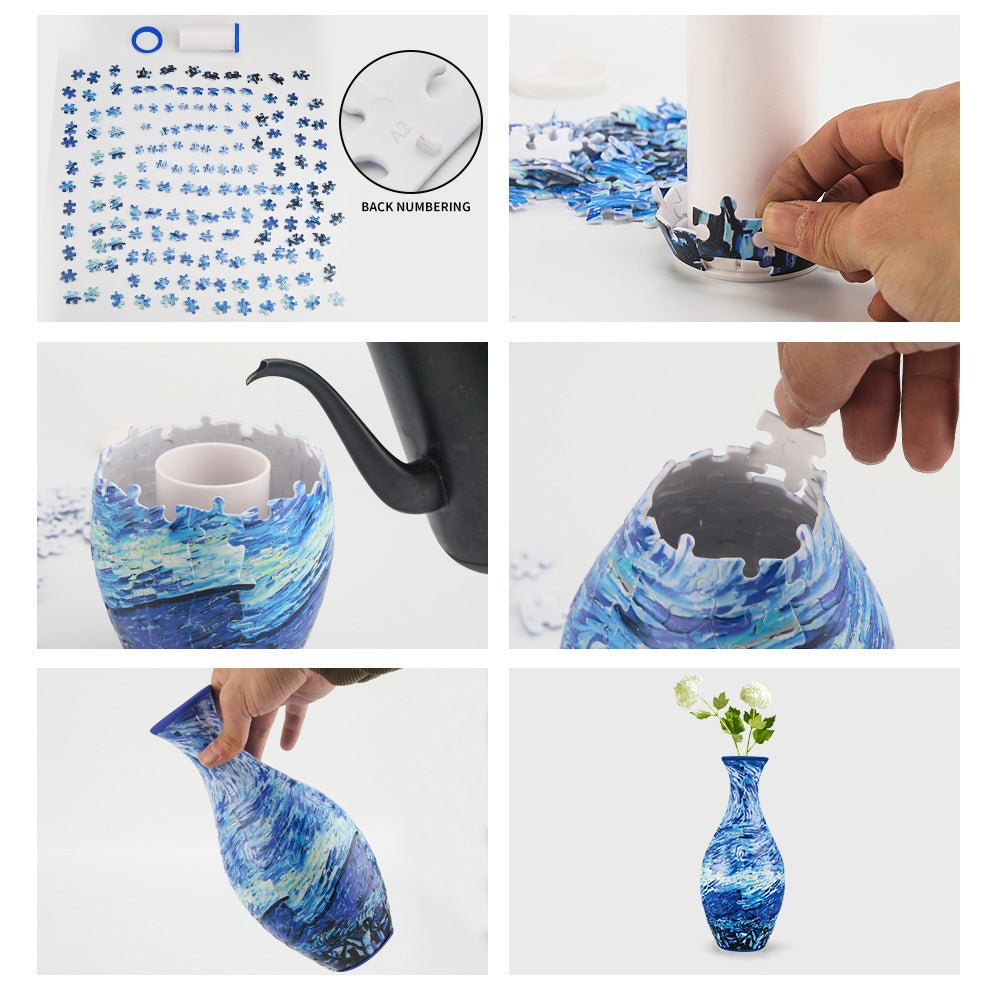 3D Mosaic Puzzle Vase | DIY Puzzle , Eco-Friendly
