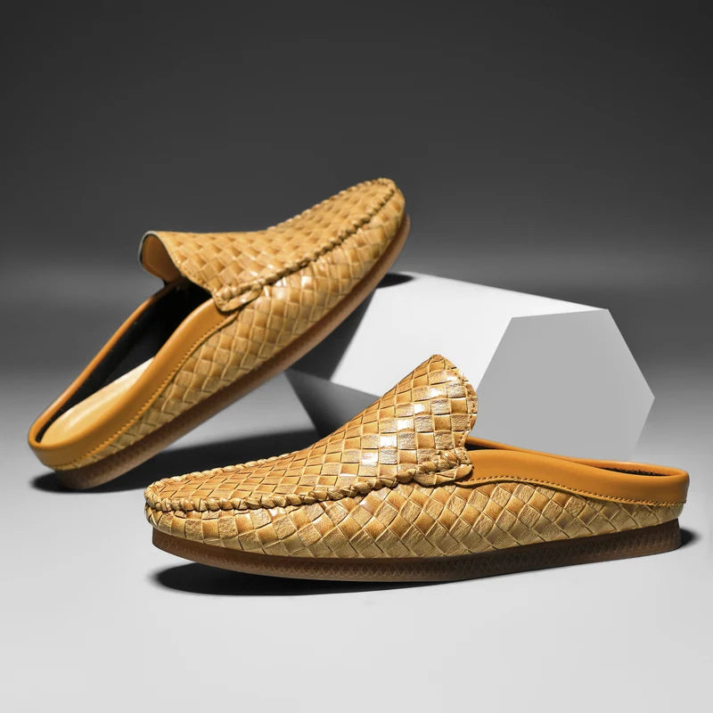 Brien's Slides | Handwoven Leather