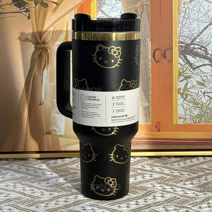 40oz Kitty Tumbler 🐱 - The purr - fect way to keep your drinks hot or cold! - Zavonix