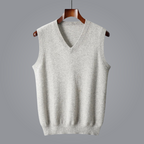 Elara — Tailored 100% Cashmere V-Neck Vest for Soft Warmth