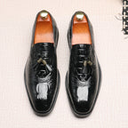 Milo Men's Slip-On Loafers | Croc-Pattern Leather