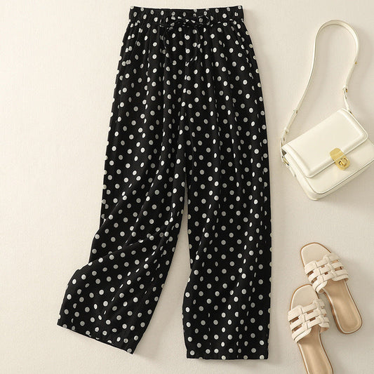 Elara Pants — Breathable Cotton Linen Casual Pants with Gathered Waistband