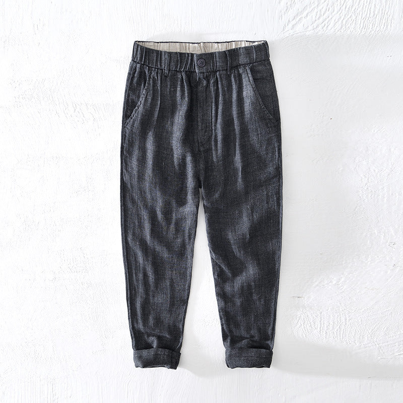 Toren — Breathable Linen Pants with Relaxed Fit and Elastic Waistband