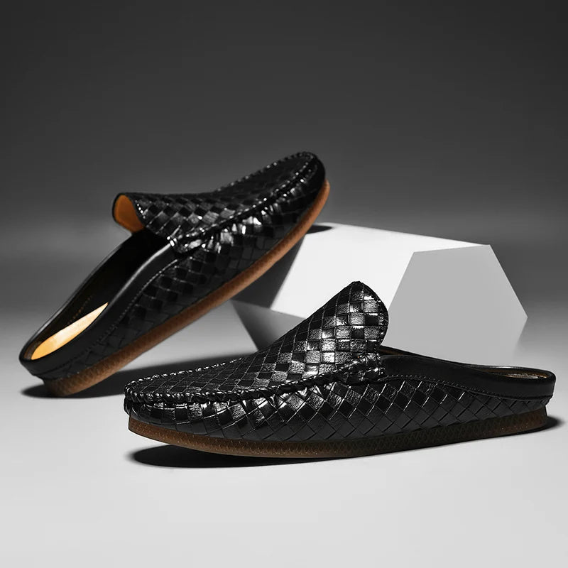 Brien's Slides | Handwoven Leather
