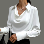 Italian-Inspired Tailored Blouse with Luxurious Comfort for Work